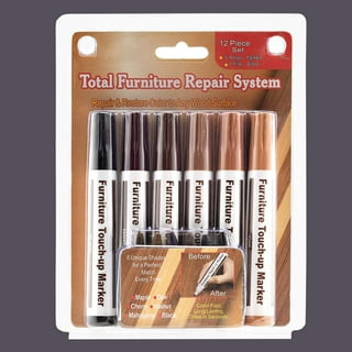 17 PCS Furniture Repair Kit, Furniture Repair Markers and Wax Sticks,  Furniture Repair Pens for Stains, Scratches, Wood Touch Up Markers and  Sticks Kit, Filler Sticks for Deep Scratches 