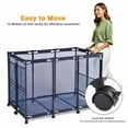 thumbnail image 4 of Nordic Hygge Pool Float Storage Outdoor Rolling Bin 48"x30"x34", Blue, 4 of 9