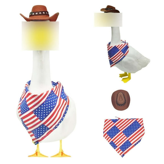 Independence Day Decorations,Goose Outfit,Lawn Porch Goose Clothes 23 Inch,4th Of July Porch Gooses Outfit,Outdoor Patio Yard Lawn Art Decoration