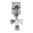 thumbnail image 1 of Solid 925 Sterling Silver Reflections Letter T Dangle Bead (7.3mm x 18.2mm), 1 of 3
