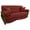 Red Wine, variant on Blazing Needles Solid Microsuede Double Corded 8 to 9-inch Full Futon Slipcover Set with Four Throw Pillows (Set of 5)-Color:Chocolate