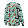 thumbnail image 6 of Yuyamidu Oversized Graphic Sweatshirt for Women Floral Dachshund Women's Novelty Sweatshirts with Pocket Long Sleeve Pullover Crewneck Loose Fit Shirt Home Office Party Clothing 2XL, 6 of 7