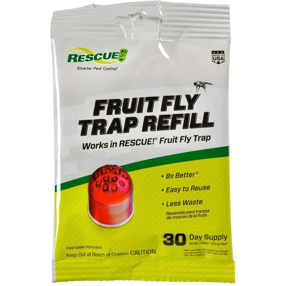 Rescue! Fruit Fly Trap Attractant Refill 30 Day Supply - Walmart.com ...