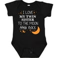 thumbnail image 3 of Inktastic I Love My Twin Sister to the Moon and Back Boys or Girls Baby Bodysuit, 3 of 5