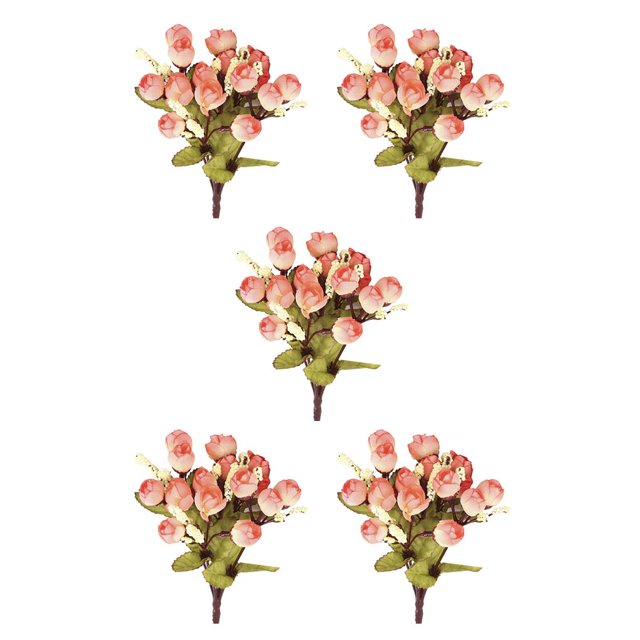 Bearachild Ramo de flores artificiales de 15 cabezas, capullos de rosas falsos realistas, ramo decorativo para el hogar, oficina, fiesta de boda Type8 NO8 Bearachild CBP123331