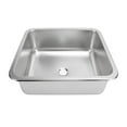 thumbnail image 1 of RV Sink, Stainless Steel Drop In Bar Sink Large Capacity Rectangular Topmount Hand Wash Basin Sink Small Single Bowl Sink with 1.6in Drain Hole for Caravan Boat, 1 of 7