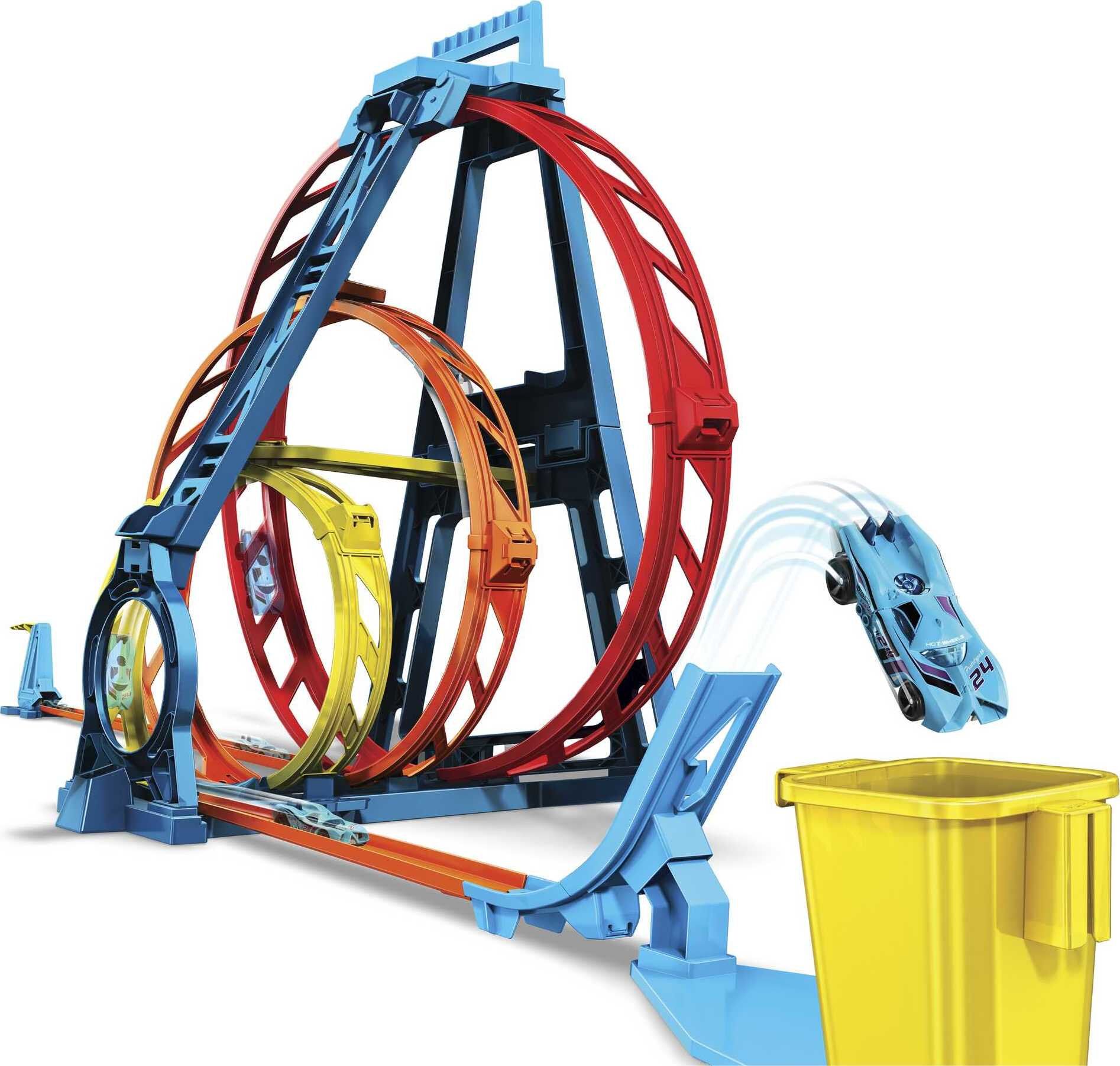 Hot Wheels Track Builder Triple Loop Stunt Playset, 1:64 Scale Vehicles​ - image 4 of 7