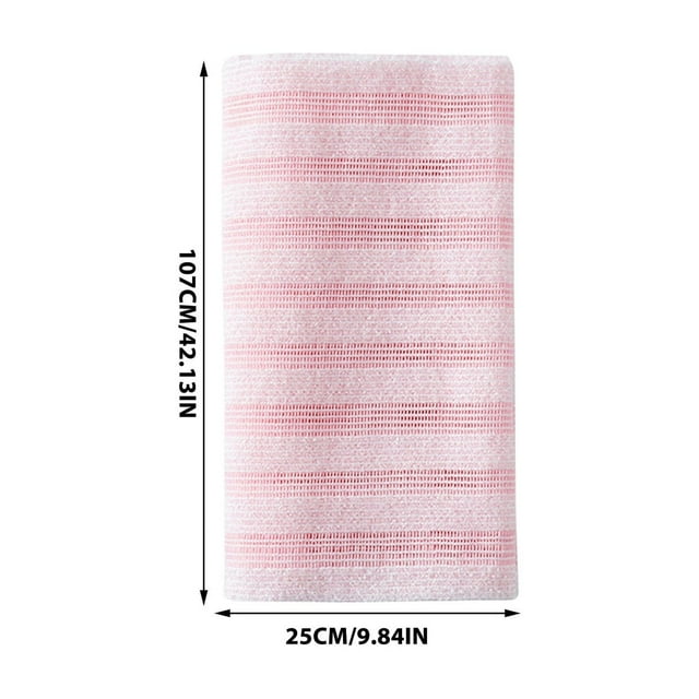 fheaev Longue Serviette de Bain à Rayures Serviette de Bain Nettoyage du Corps Lingette de Bain Extensible Serviette pour le Dos