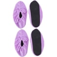 thumbnail image 1 of Shoe Covers, 3 Pairs Reusable Non Slip Shoe Protector Covers Washable Soft Shoe Cover for Household Office, Purple, 1 of 5
