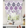 thumbnail image 3 of Luxury Pattern Gradient Purple Kitchen Short Window Curtain Rod Pocket Curtains Home Decor Small Window Roman Tie Up Curtains, 3 of 6