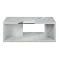 thumbnail image 2 of Furniture of America Lenu Table Basse Contemporaine en Bois avec Rangement, Blanc, 2 of 11