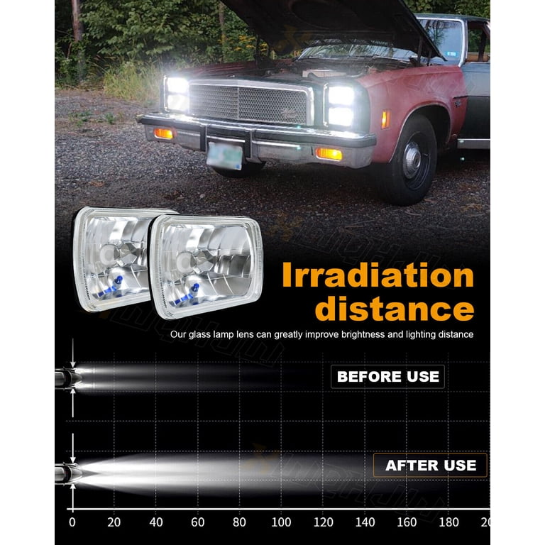 For 1995- 96 1997 Nssan Pckup Hardbody LED Headlghts H/Lo Sealed