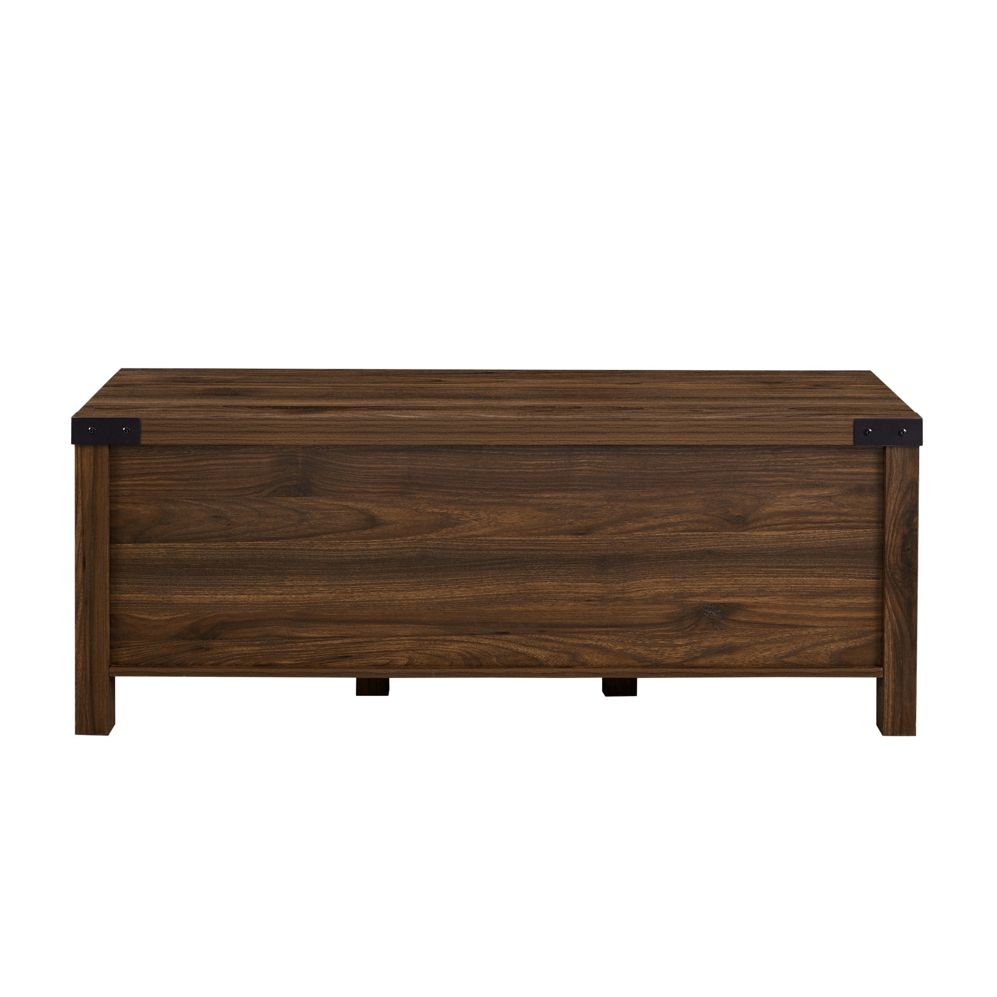 Rustic Farmhouse Entryway Storage Bench, Walnut