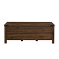 thumbnail image 6 of Rustic Farmhouse Entryway Storage Bench, Walnut, 6 of 9