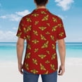 thumbnail image 4 of Bingfone Men's Short Sleeve Button Down Shirts Hawaiian Hohey Bee Golden Printed Beach Shirt, 4 of 7
