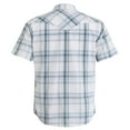 thumbnail image 3 of Coevals Club Mens Pearl Snap Plaid Western Cowboy Button Up Short Sleeve Shirts White Plaid 28 X-Large, 3 of 7