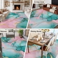 thumbnail image 5 of 5'x8' Area Rugs, Teal Pink Marble Indoor Outdoor Area Rug for Living Room Bedroom, Abstract Luxury Ink Painting Modern Washable Bathroom Rugs Kitchen Floor Carpet Mats Home Decor Aesthetic, 5 of 8