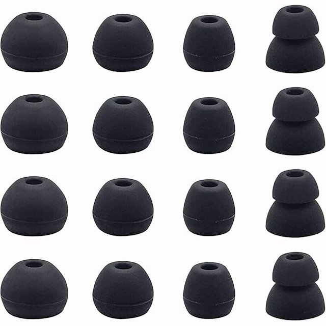 wonima11 Ear Tips Compatible with Beats Flex, Replacement Ear Buds Ear Cap Ear Plug Eartips for Beat s Flex Wireless Earbuds, 8 Pairs, Black