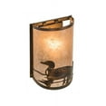 thumbnail image 3 of Meyda Tiffany 178371 Loon Left 12" Tall Wall Sconce - Dark Burnished Antique Copper, 3 of 5