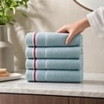 thumbnail image 4 of Naittoop 4 Pack Cotton Hand Towels for Bathroom,Soft Absorbent Decorative Hand Towel Set for Bathroom,Kitchen,Beauty,Spa,Gym,Household face Towel,Highly Absorbent Towels,13x28.7 in Dark Green, 4 of 6
