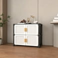 thumbnail image 6 of Door Style Shoe Storage Cabinet, Detachable Tiered Shoe Rack, Dust Proof Entryway Organizer, Closed Footwear Shelf For Hallway Living Room, 6 of 6