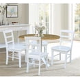 thumbnail image 2 of International Concepts Solid Wood 5-Piece Dining Set with 42 in. Dual Drop Leaf Table and 4 Ladder Back Dining Chairs in Natural/White, 2 of 6