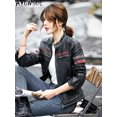 thumbnail image 5 of Chaqueta de cuero genuino AYUNSUE de High-street para mujer, abrigo de piel de oveja auténtica para otoño e invierno 2024, chaquetas cortas de ciclismo, ropa de moda, 5 of 5