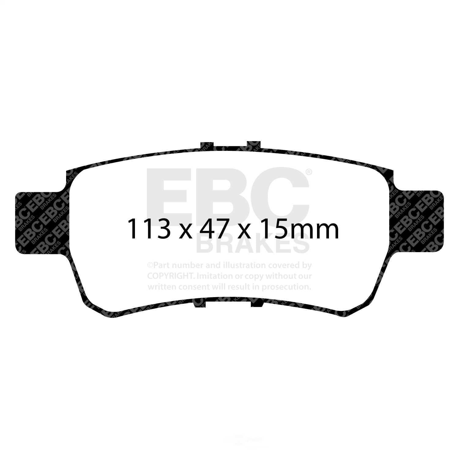 EBC Brakes Yellowstuff 4000 Series Street and Track Brake Pad Set Fits select: 2005-2010 HONDA ODYSSEY