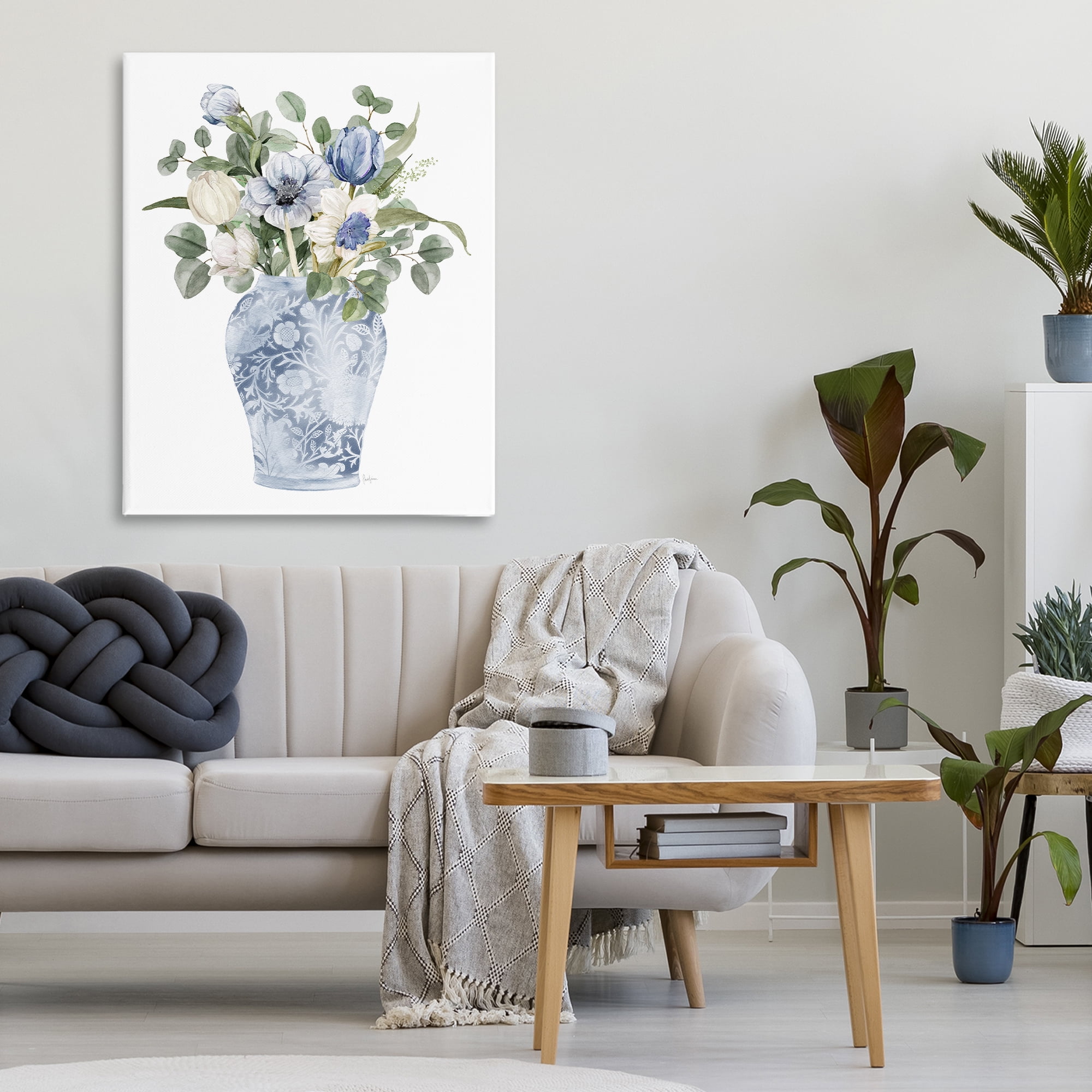 Stupell Industries Ornate Vase Tulips Canvas Wall Art, design by Livi Finn