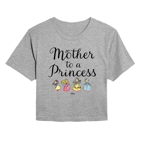 Disney - Mother To Princess - Juniors Cropped Graphic T-Shirt