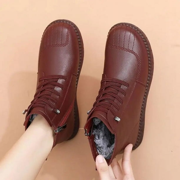 Lace up oxford booties top
