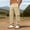 Khaki, variant on WIZUTIZ Men's Cargo Pants Drawstring Elastic Waist Solid Color Multi-Pocket Casual Sports Outdoor Workwear Trousers