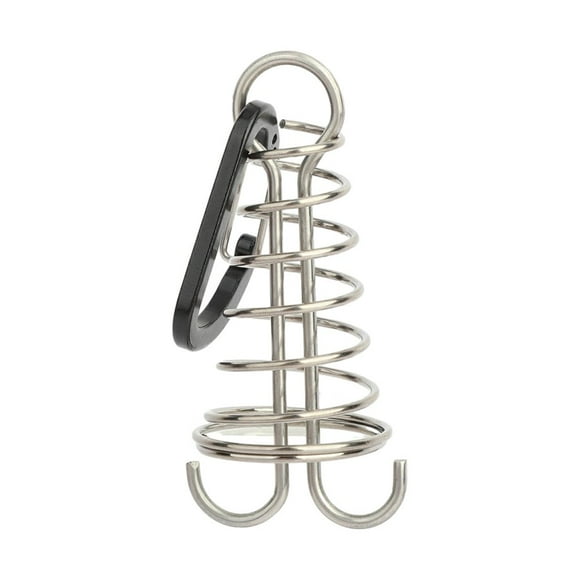 Octopus Deck Peg Spiral Shaped Adjustable Spring Durable Outdoor Camping Octopus Rope Buckle with Carabiner Hook for Hiking