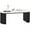 Black, variant on HOMCOM Coffee Table, Center Table with Marble-Effect Top, Black