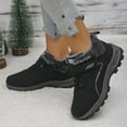 thumbnail image 4 of Womens Winter Hiking Boots with Fleece Lined Waterproof Non Slip Lace up Outdoor Sneakers Trekking Work Snow Ankle Booties Black Size 6, 4 of 8