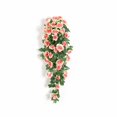 thumbnail image 1 of Enredadera de rosas artificiales, tubo de calefacción montado en la pared de vid de flores falsas, techo de decoración de sala de estar interior, planta de vid de flores de plástico (2 rosas de champán para colgar en la pared) ILoveMilan  JM, 1 of 5