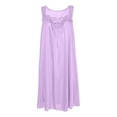 thumbnail image 5 of beishanbush Clothing 2025 Women Nightgowns & Sleepshirts Under $10 Womens Pajamas NightGowns for Women Sleeveless Satin Silk Nightshirt for Women Wide Strap Plus Size, 5 of 6