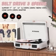 thumbnail image 4 of Tocadiscos de vinilo RetroAudio Bluetooth de 3 velocidades White Rose, 4 of 7