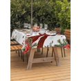 thumbnail image 2 of Outdoor Tablecloth with Umbrella Hole and Zipper, Christmas Rectangle Table Cloth 54x80 Inch Waterproof Tablecloth, Snowman Xmas Tree Snowflake Winter Picnic Table Cover for Patio Camping, 2 of 7