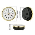 thumbnail image 2 of Inserto de reloj de cuarzo Uxcell de 2-1/2 pulgadas (65 mm), se adapta a reloj romano de 55 mm/2.17 pulgadas, tono dorado, 2 of 6