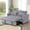 Light Grey, variant on Gewnee 52.75 Inch Convertible Sleeper Sofa Bed Velvet Upholstery Adjustable Backrest Storage Pockets for Living Room Apartment.Dark Grey