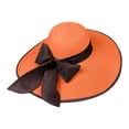 thumbnail image 2 of Sun Hats for Women UV Protection, Wide Brim Beach Straw Derby Hat Packable Floppy for Summer Vacation UPF 50+, 2 of 3