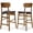 Walnut Charcoal, variant on Best Choice Products 2-Piece Farmhouse Counter Height Bar Stool Set w/ Cushioned Seat, Wooden Backrest Walnut/Cream