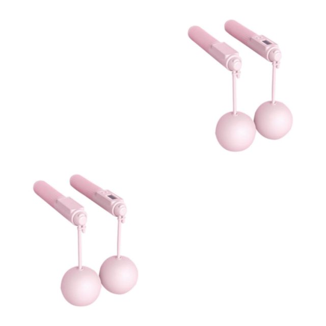 Youkk Cordless Adjustable Weighted Jump Rope with Counter for Enhanced Endurance Training pink 280CM 2Set