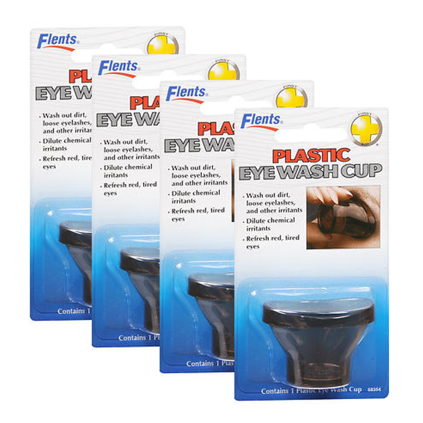 Flents Plastic Eye Wash Cup, 4 Pack
