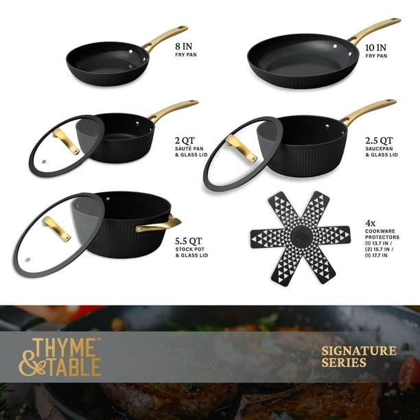 Thyme 12-Piece Cookware - Cookware sales for ecommerce - Walmart