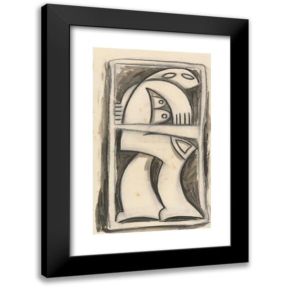 Henri Gaudier-Brzeska 11x14 Black Modern Framed Museum Art Print Titled - Standing Female Figure (1910 - 1915)
