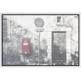 thumbnail image 3 of PixonSign Framed Canvas Print Wall Art Red Mailbox and Old Building Nature Cityscape Photography Realism Rustic Scenic Relax/Calm Cool Black and White for Living Room, Bedroom, Office - 16"x24" White, 3 of 5
