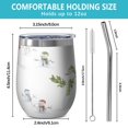 thumbnail image 5 of 12oz Stemless Wine Tumblers White Christmas Snowman Pattern Vacuum Insulated Stainless Steel Travel Tumbler Cups Mug with Lid and Straw for Champaign,Cocktail,Beer with Cleaning Brush, 5 of 5