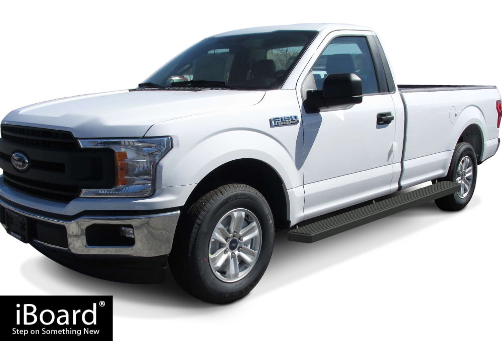 APS Wheel to Wheel Running Boards 6in Compatible with Ford F150 2015-2025 Regular Cab 6.5ft Bed & F-250 F-350 Super Duty 2017-2025 (Nerf Bars Side Steps Side Bars)